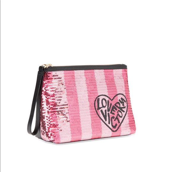 NEW‼️ VICTORIA’S SECRET SEQUIN MAKEUP BAG - Picture 2 of 3